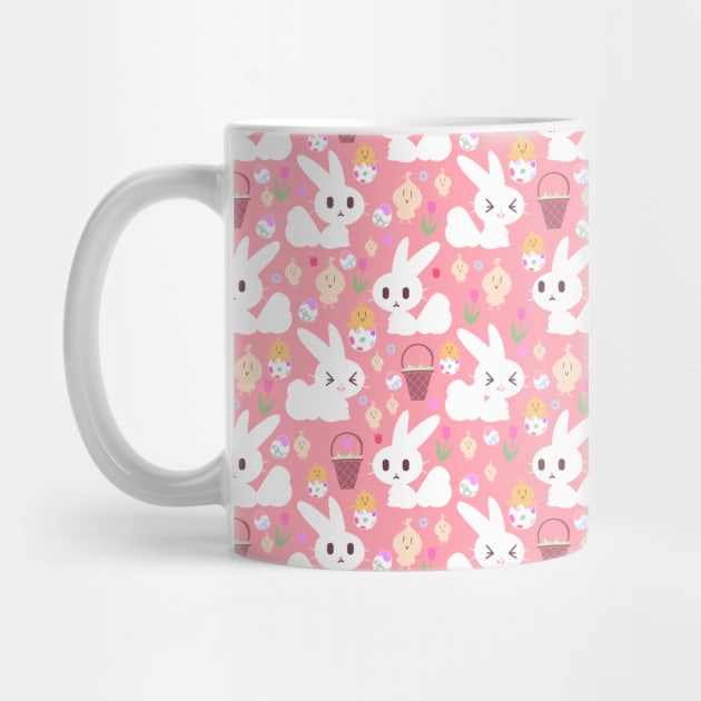 Easter Bunny Pink Pattern by saradaboru